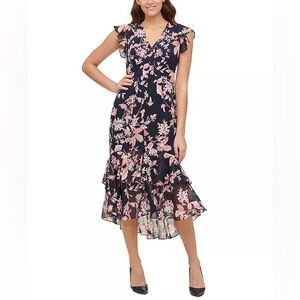 Tommy Hilfiger Virginia Floral Ruffle Hem Maxi Dress